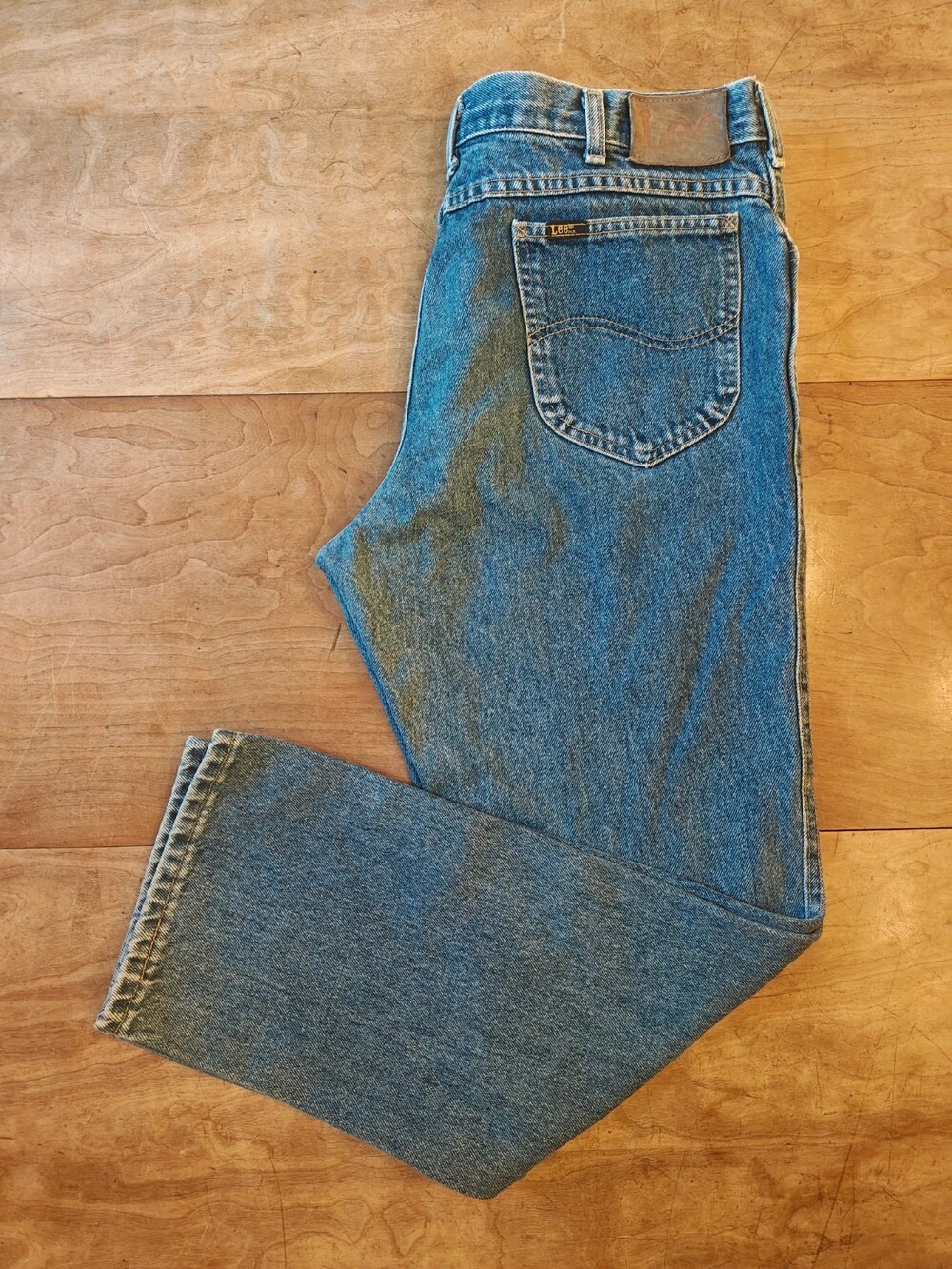 Vintage Lee Riders 5 pocket jeans 36 x 30 Made in USA Denim Blue Jeans